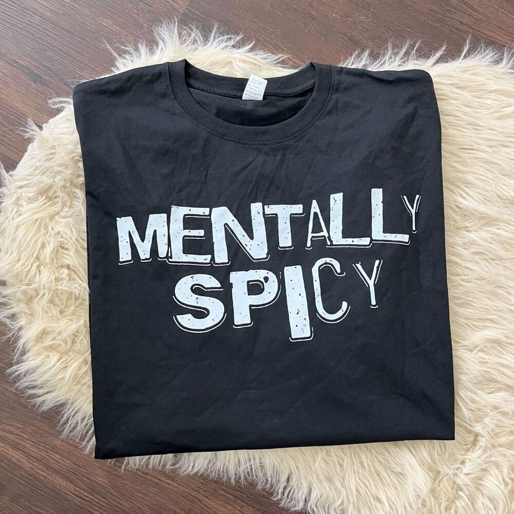 NWOT Black Mentally Spicy Graphic Tee T-shirt Size 5 XL